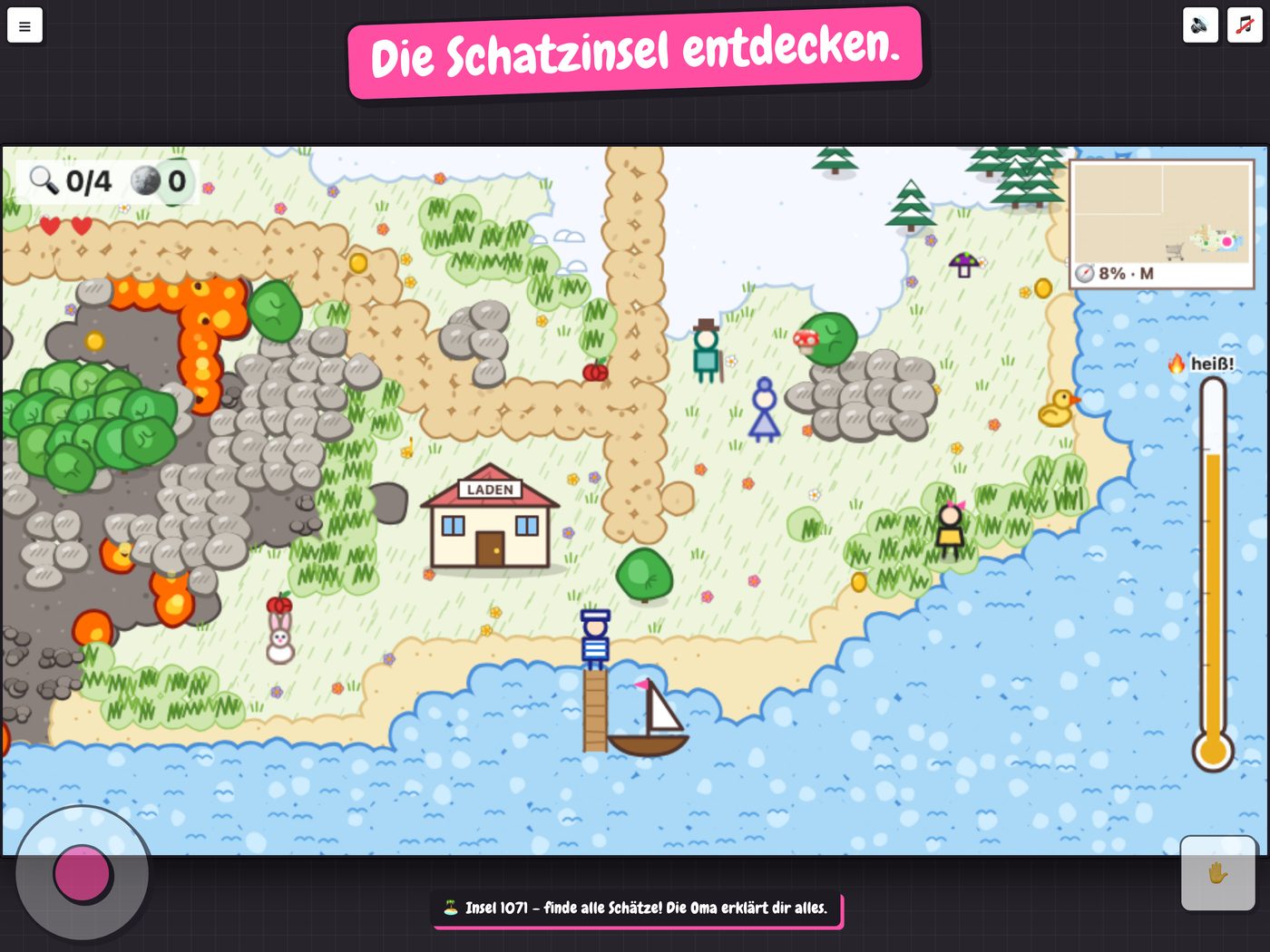 Die Schatzinsel von oben